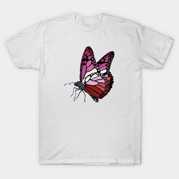 Lesbian Butterfly T-Shirt by theartfulscientist